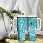 Brisbane Heat Custom Tumbler With Handle Minimalism Aboriginal