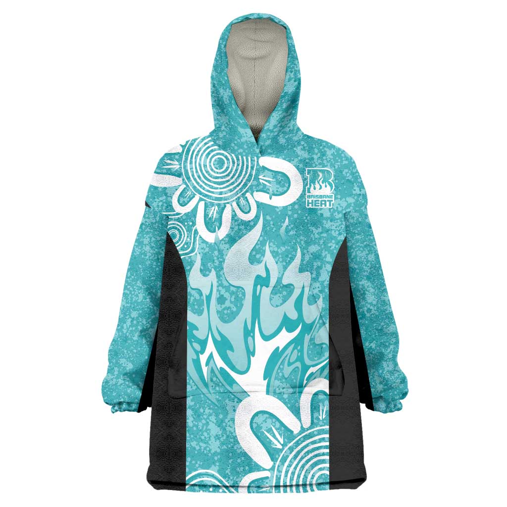 Brisbane Heat Custom Wearable Blanket Hoodie Minimalism Aboriginal
