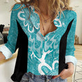 Brisbane Heat Custom Women Casual Shirt Minimalism Aboriginal