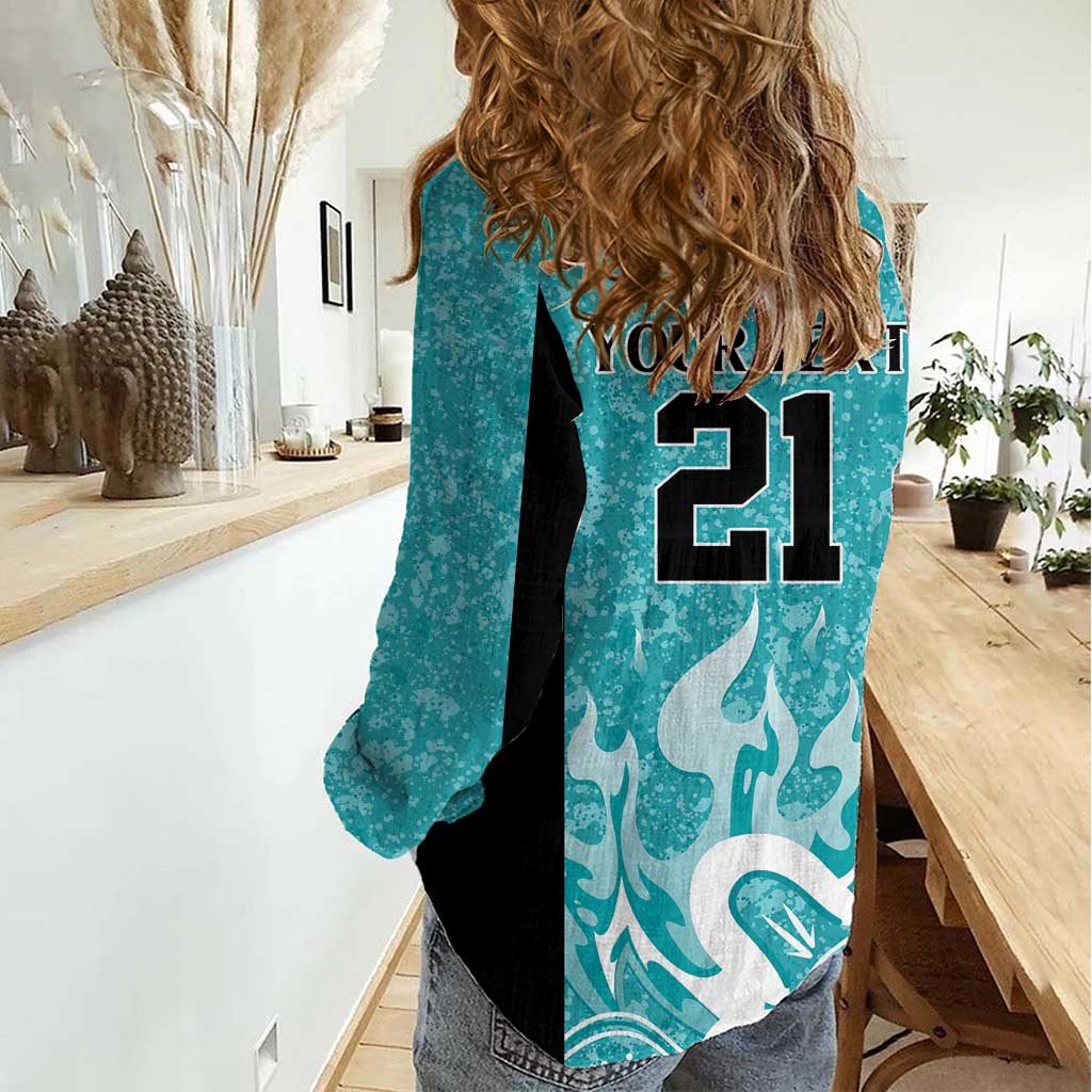 Brisbane Heat Custom Women Casual Shirt Minimalism Aboriginal