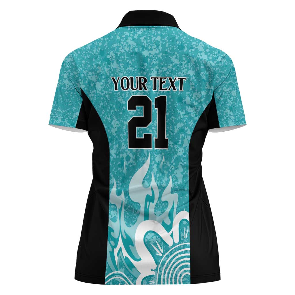 Brisbane Heat Custom Women Polo Shirt Minimalism Aboriginal