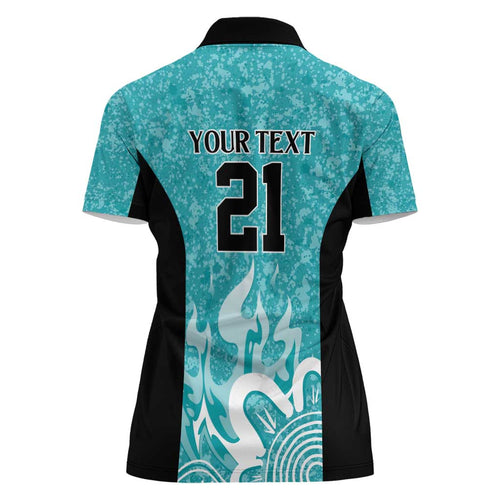 Brisbane Heat Custom Women Polo Shirt Minimalism Aboriginal