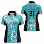 Brisbane Heat Custom Women Polo Shirt Minimalism Aboriginal