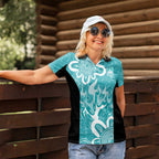 Brisbane Heat Custom Women Polo Shirt Minimalism Aboriginal
