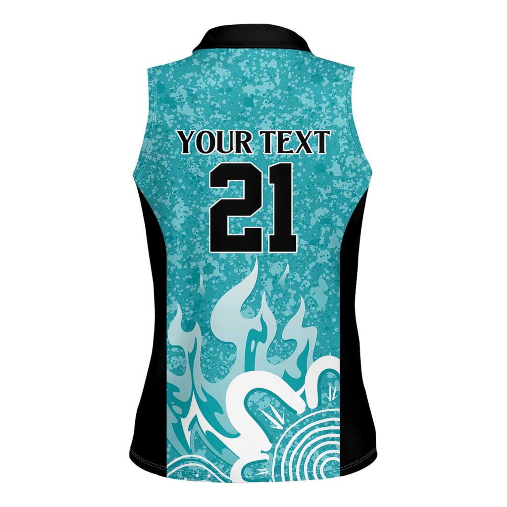 Brisbane Heat Custom Women Sleeveless Polo Shirt Minimalism Aboriginal
