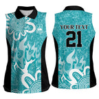 Brisbane Heat Custom Women Sleeveless Polo Shirt Minimalism Aboriginal