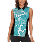 Brisbane Heat Custom Women Sleeveless Polo Shirt Minimalism Aboriginal