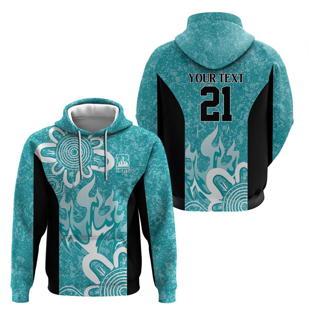 Brisbane Heat Custom Zip Hoodie Minimalism Aboriginal