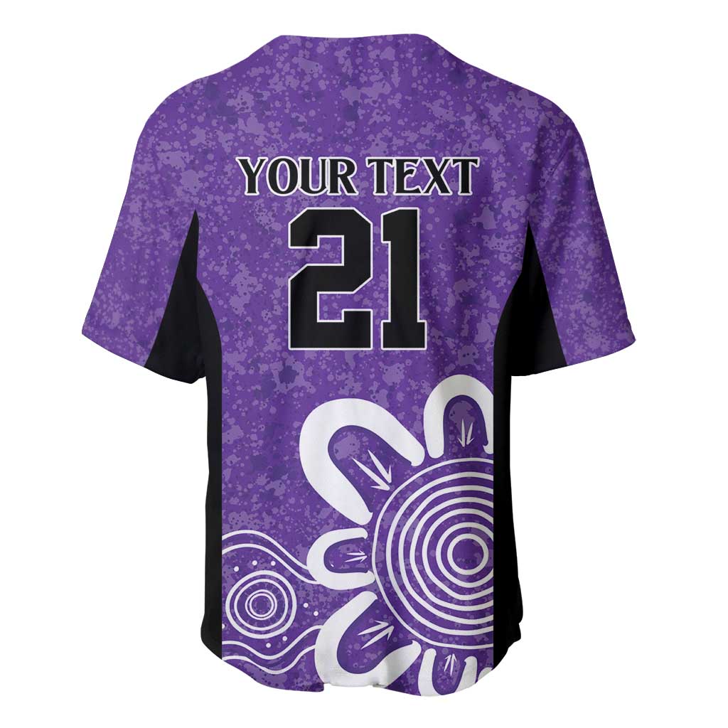 Hobart Hurricanes Custom Baseball Jersey Minimalism Aboriginal