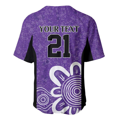Hobart Hurricanes Custom Baseball Jersey Minimalism Aboriginal