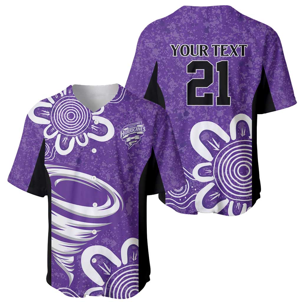Hobart Hurricanes Custom Baseball Jersey Minimalism Aboriginal