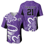 Hobart Hurricanes Custom Baseball Jersey Minimalism Aboriginal