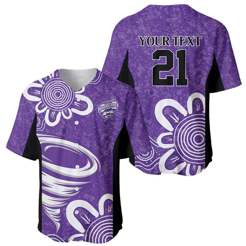 Hobart Hurricanes Custom Baseball Jersey Minimalism Aboriginal