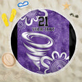 Hobart Hurricanes Custom Beach Blanket Minimalism Aboriginal