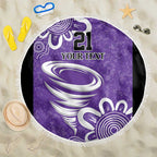 Hobart Hurricanes Custom Beach Blanket Minimalism Aboriginal