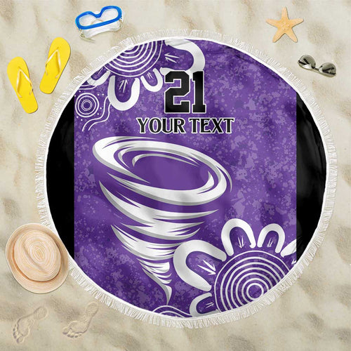 Hobart Hurricanes Custom Beach Blanket Minimalism Aboriginal