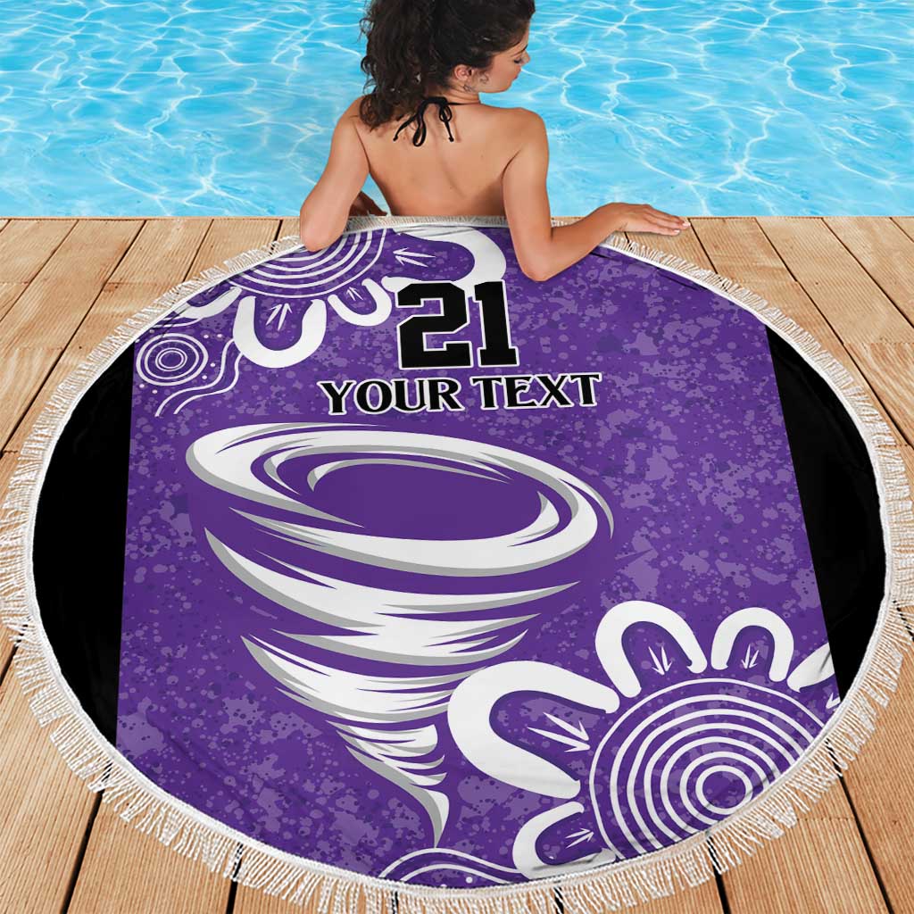 Hobart Hurricanes Custom Beach Blanket Minimalism Aboriginal