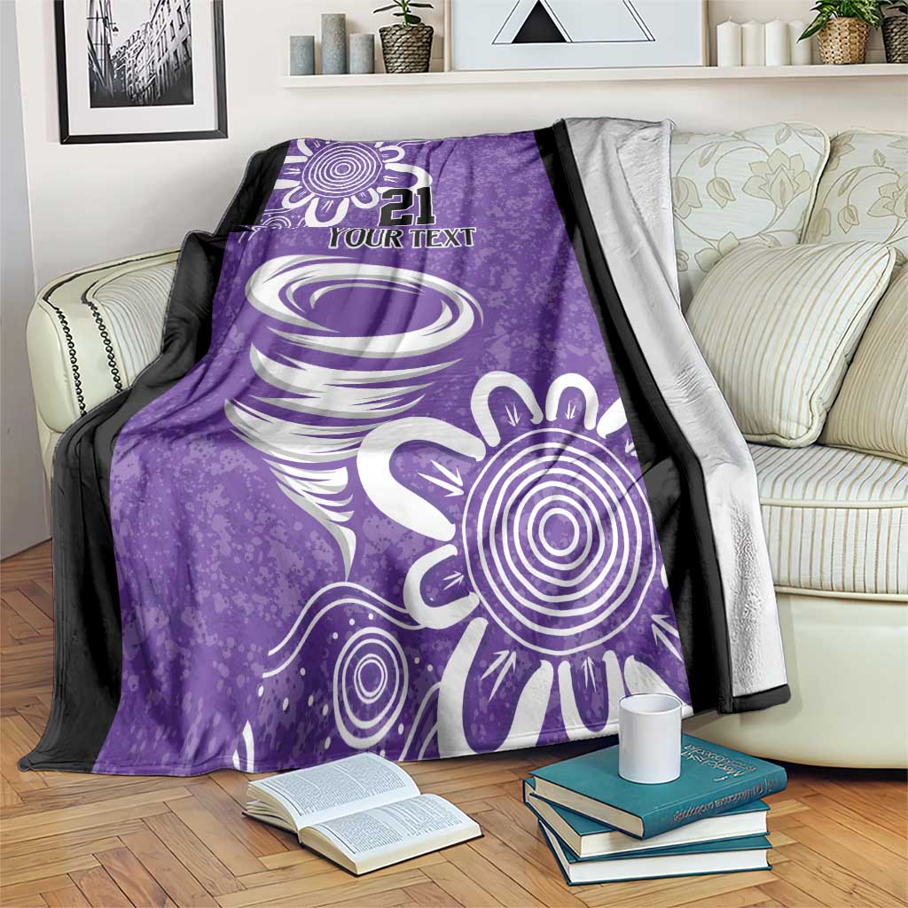 Hobart Hurricanes Custom Blanket Minimalism Aboriginal