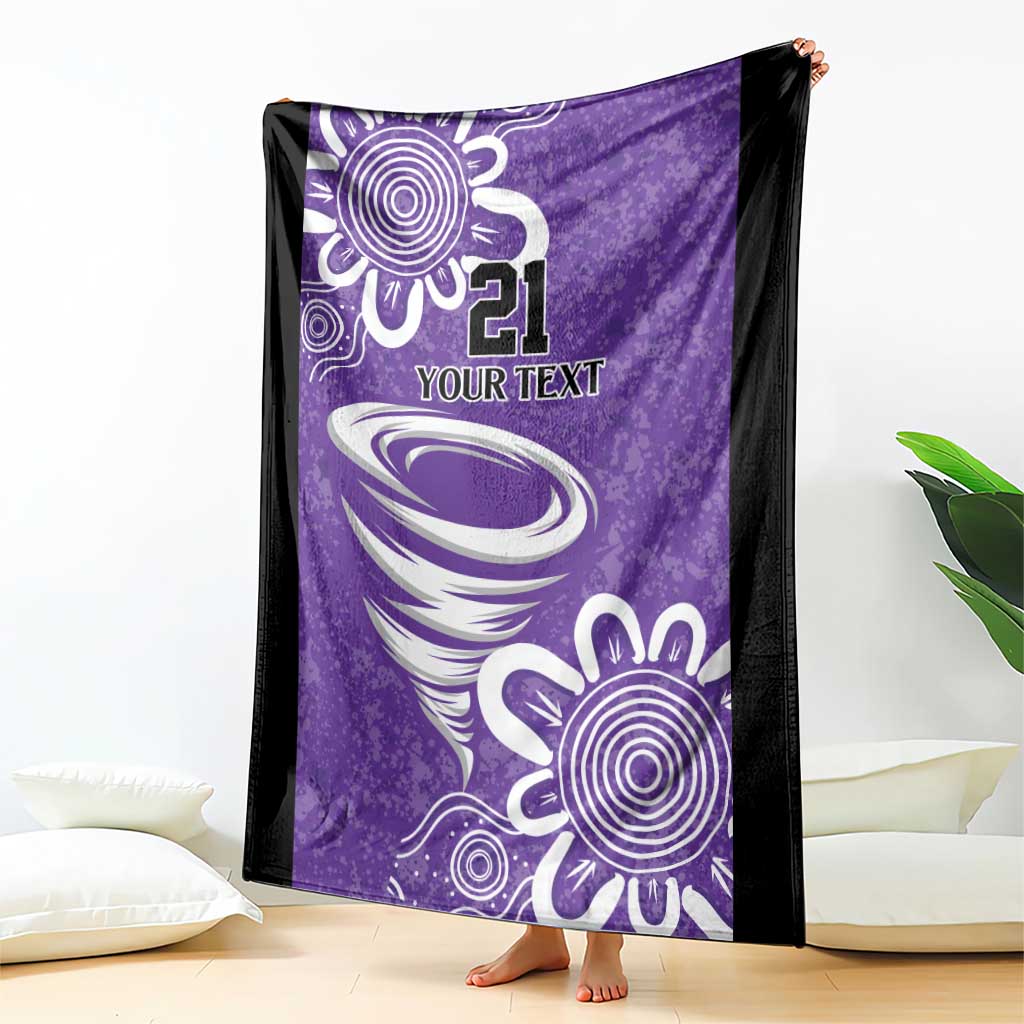 Hobart Hurricanes Custom Blanket Minimalism Aboriginal