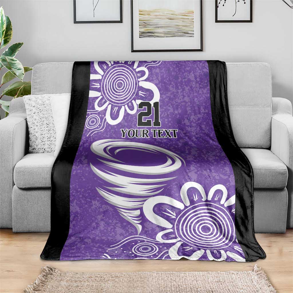 Hobart Hurricanes Custom Blanket Minimalism Aboriginal