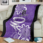 Hobart Hurricanes Custom Blanket Minimalism Aboriginal