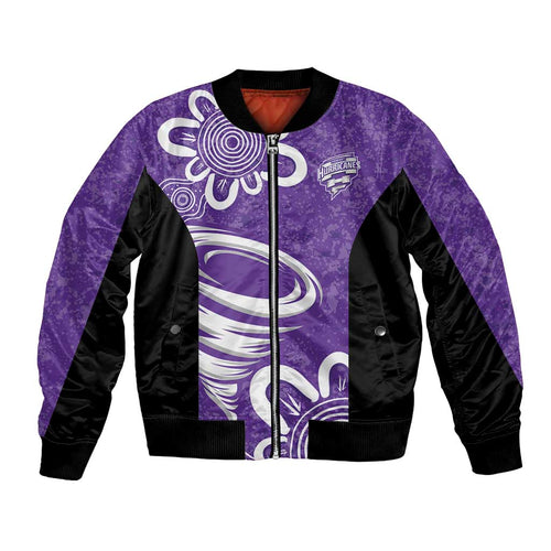 Hobart Hurricanes Custom Bomber Jacket Minimalism Aboriginal