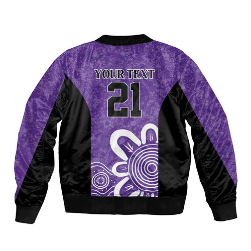 Hobart Hurricanes Custom Bomber Jacket Minimalism Aboriginal