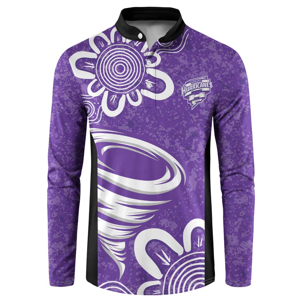 Hobart Hurricanes Custom Button Sweatshirt Minimalism Aboriginal