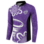 Hobart Hurricanes Custom Button Sweatshirt Minimalism Aboriginal