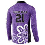 Hobart Hurricanes Custom Button Sweatshirt Minimalism Aboriginal