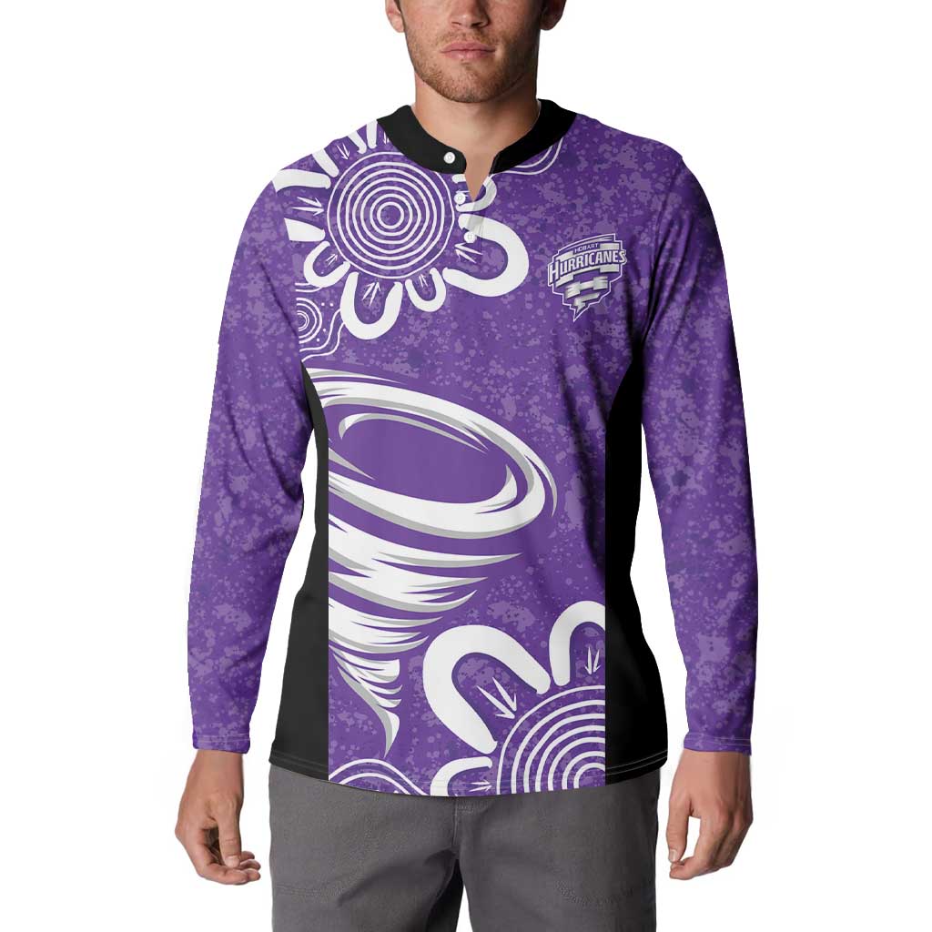 Hobart Hurricanes Custom Button Sweatshirt Minimalism Aboriginal