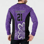 Hobart Hurricanes Custom Button Sweatshirt Minimalism Aboriginal