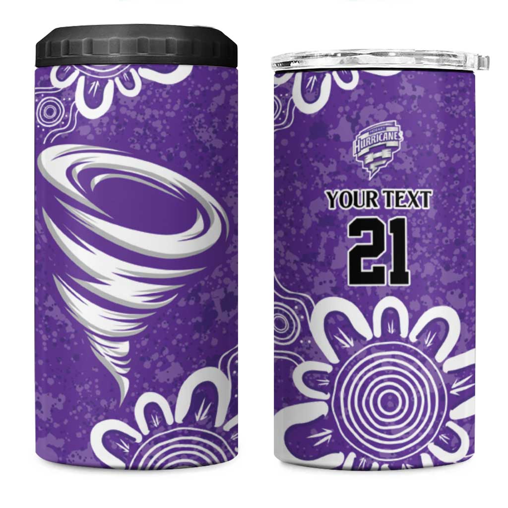 Hobart Hurricanes Custom 4 in 1 Can Cooler Tumbler Minimalism Aboriginal