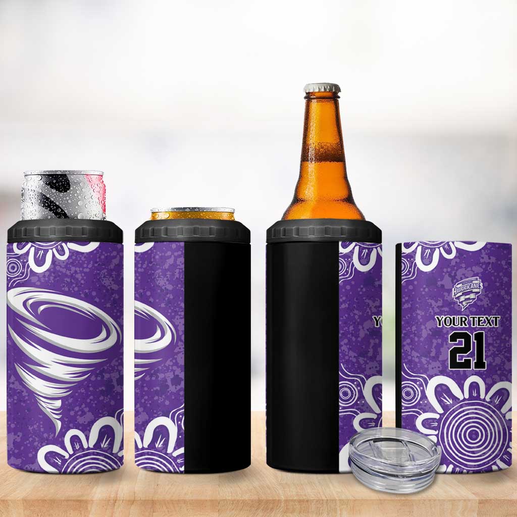 Hobart Hurricanes Custom 4 in 1 Can Cooler Tumbler Minimalism Aboriginal