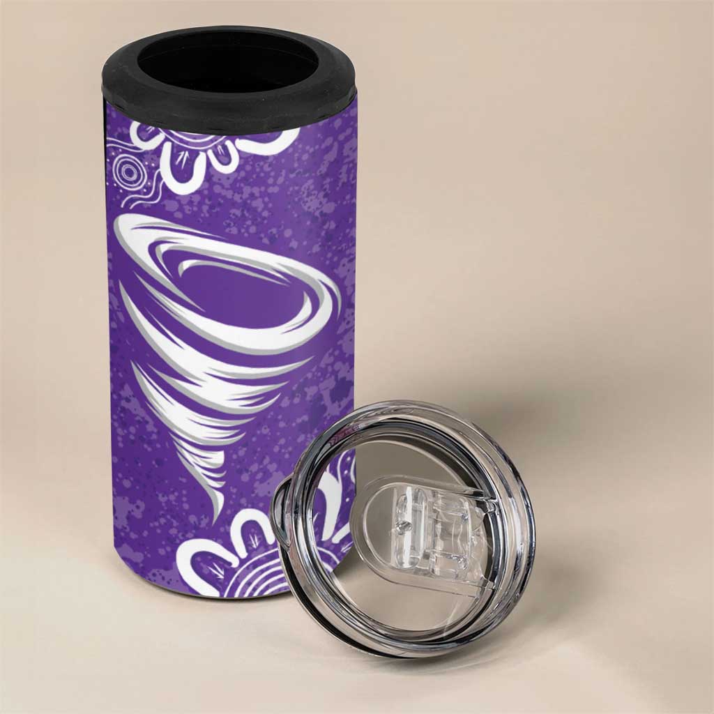 Hobart Hurricanes Custom 4 in 1 Can Cooler Tumbler Minimalism Aboriginal