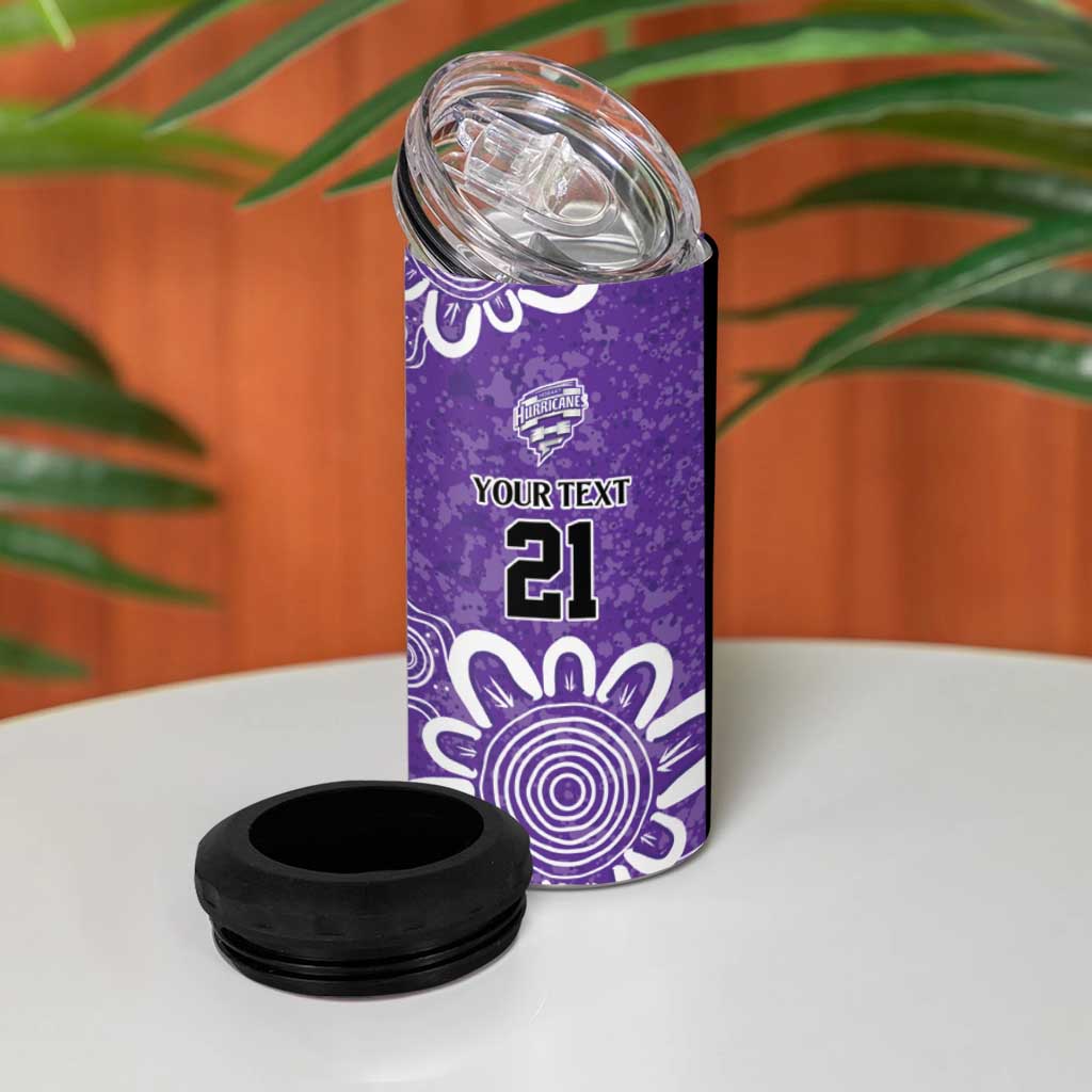 Hobart Hurricanes Custom 4 in 1 Can Cooler Tumbler Minimalism Aboriginal