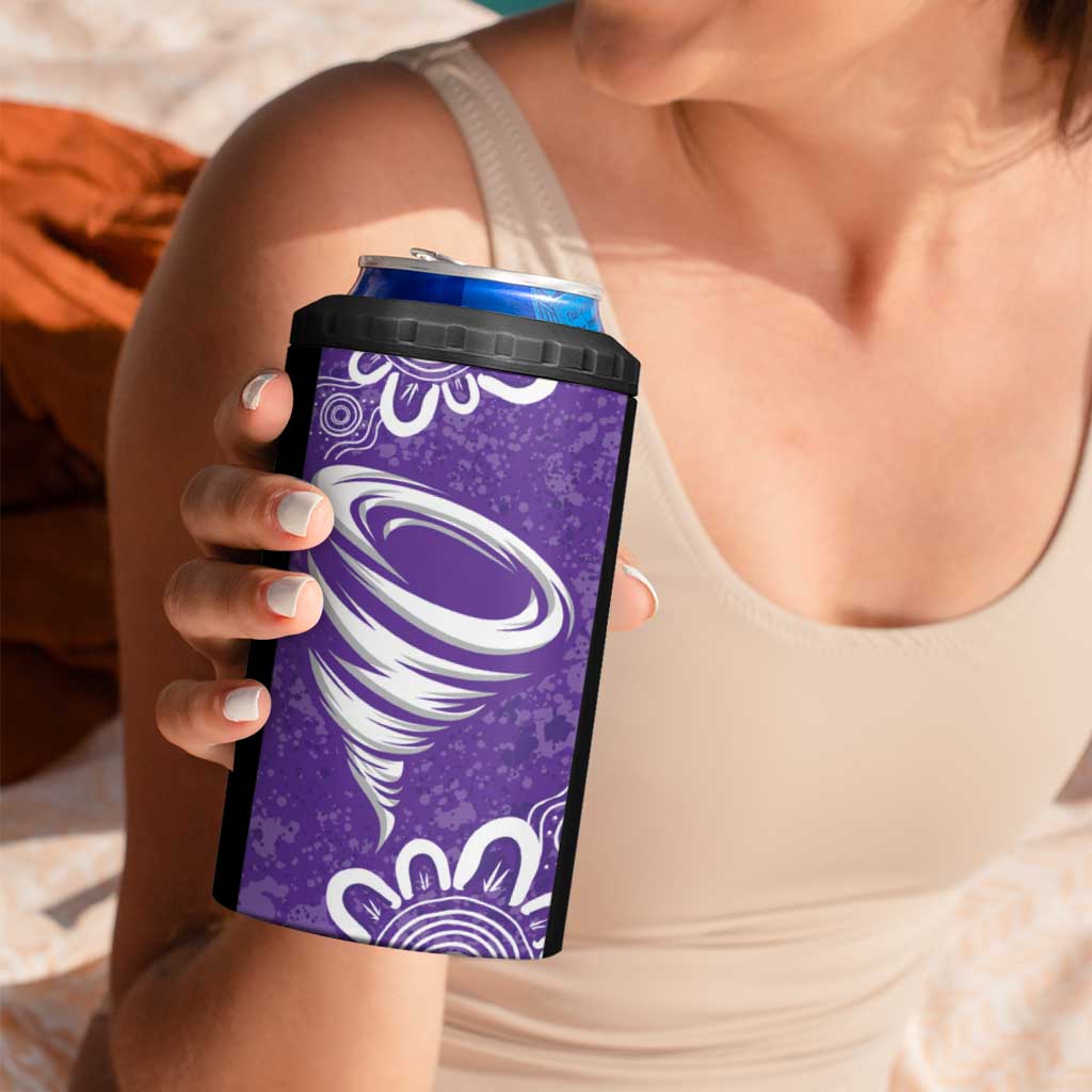 Hobart Hurricanes Custom 4 in 1 Can Cooler Tumbler Minimalism Aboriginal