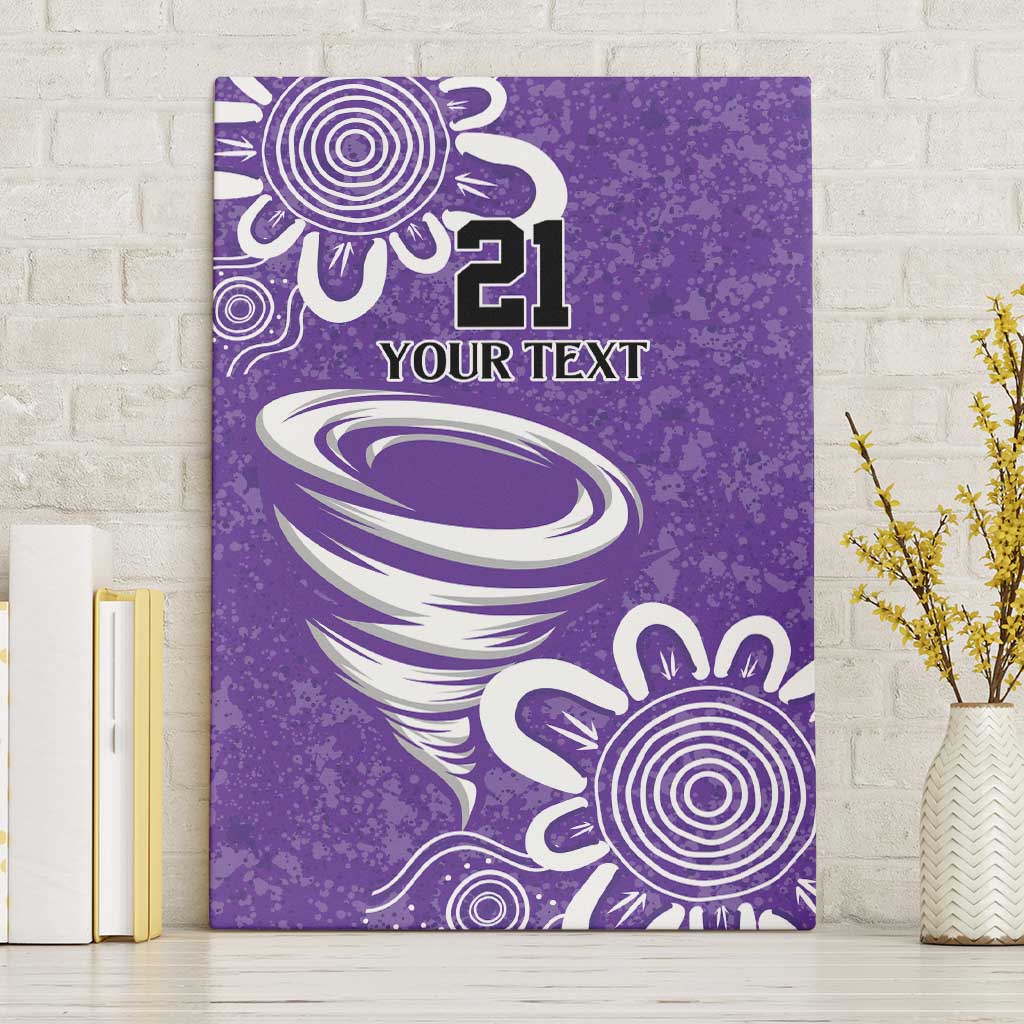 Hobart Hurricanes Custom Canvas Wall Art Minimalism Aboriginal