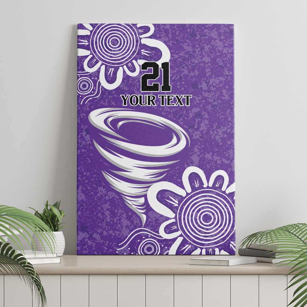 Hobart Hurricanes Custom Canvas Wall Art Minimalism Aboriginal