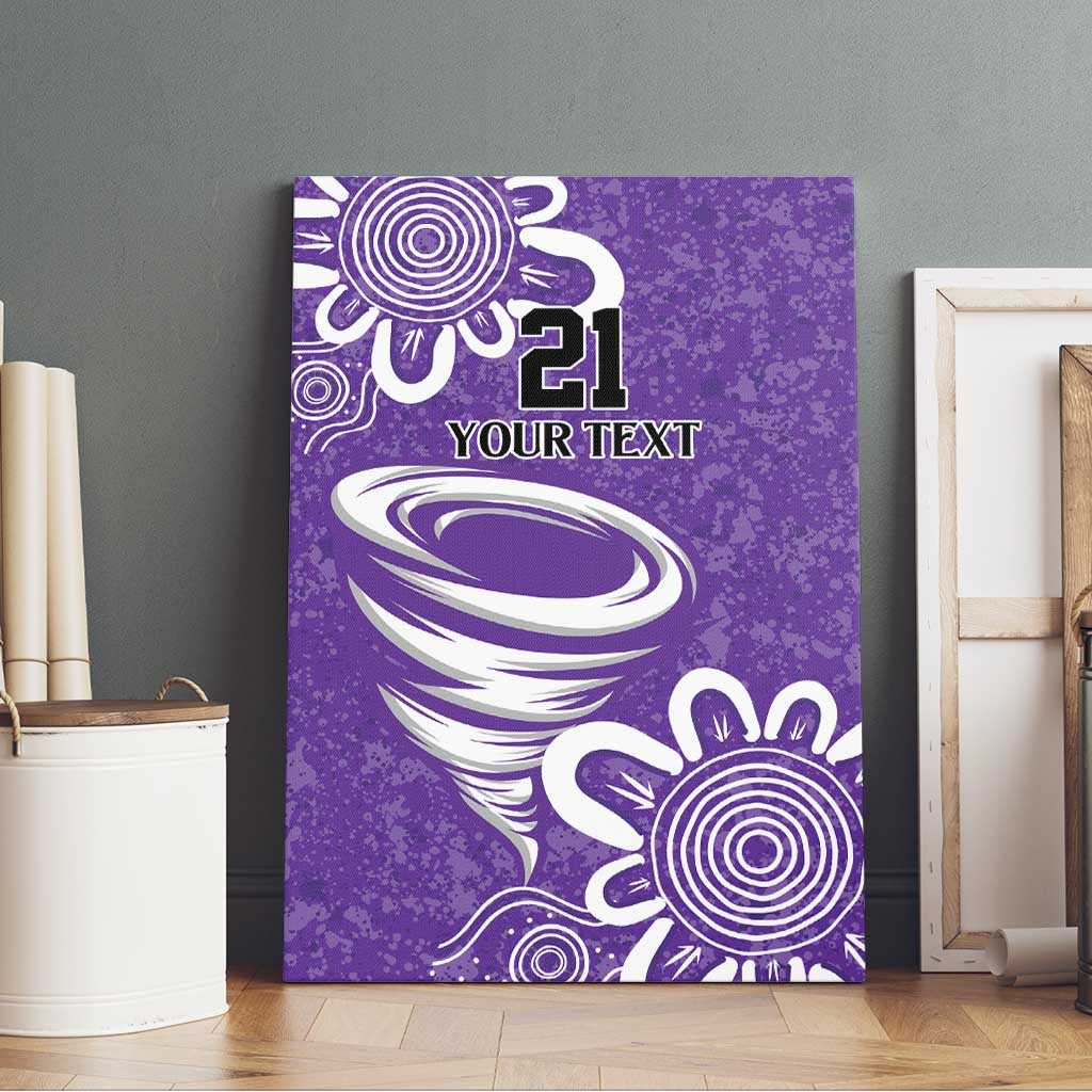 Hobart Hurricanes Custom Canvas Wall Art Minimalism Aboriginal