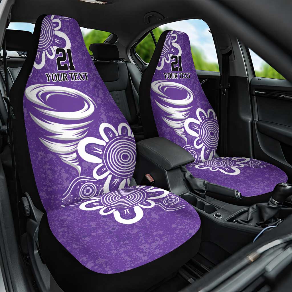 Hobart Hurricanes Custom Car Seat Cover Minimalism Aboriginal
