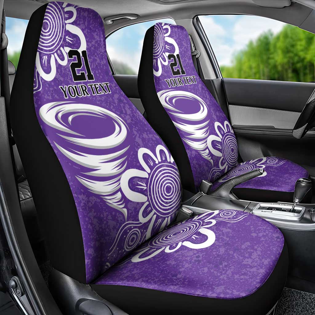 Hobart Hurricanes Custom Car Seat Cover Minimalism Aboriginal