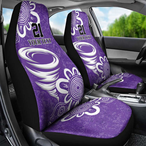 Hobart Hurricanes Custom Car Seat Cover Minimalism Aboriginal