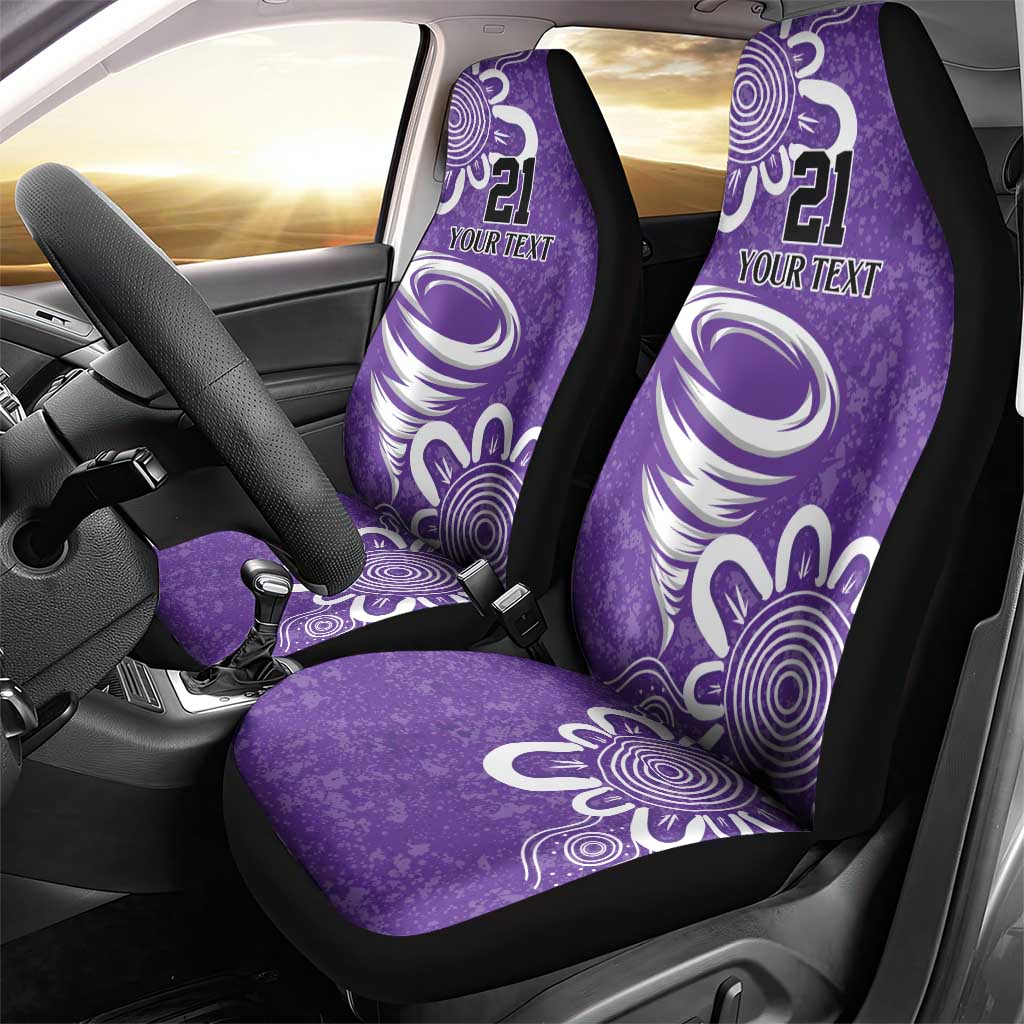 Hobart Hurricanes Custom Car Seat Cover Minimalism Aboriginal