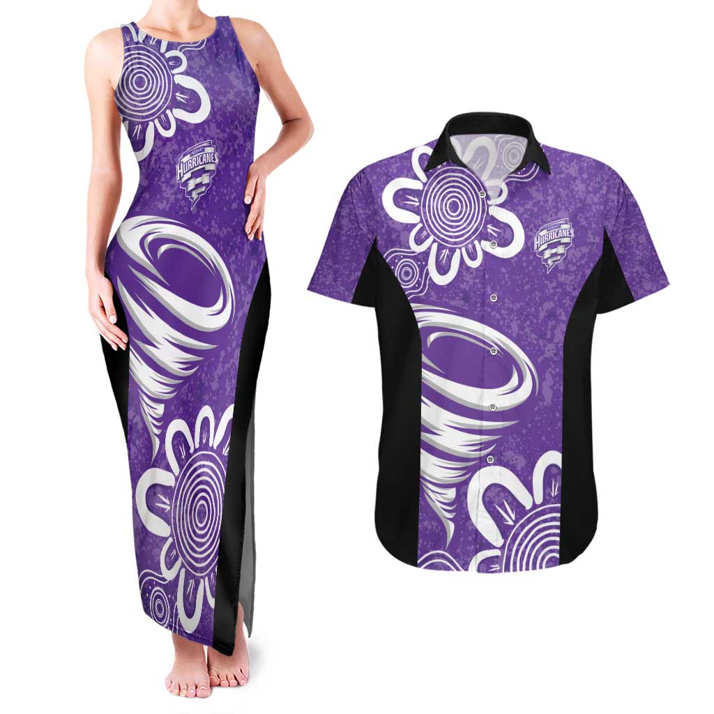 Hobart Hurricanes Custom Couples Matching Tank Maxi Dress and Hawaiian Shirt Minimalism Aboriginal