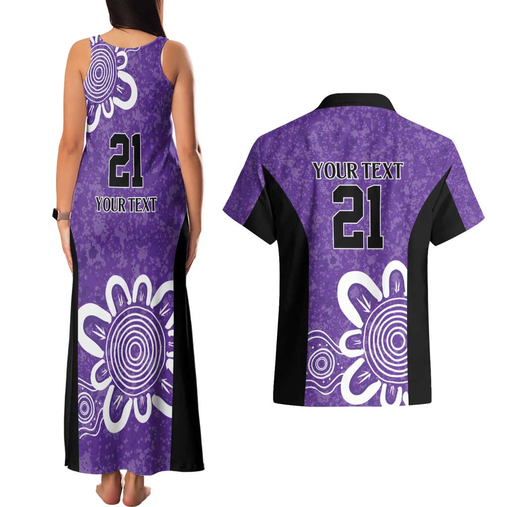 Hobart Hurricanes Custom Couples Matching Tank Maxi Dress and Hawaiian Shirt Minimalism Aboriginal