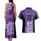 Hobart Hurricanes Custom Couples Matching Tank Maxi Dress and Hawaiian Shirt Minimalism Aboriginal