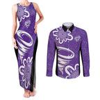 Hobart Hurricanes Custom Couples Matching Tank Maxi Dress and Long Sleeve Button Shirt Minimalism Aboriginal