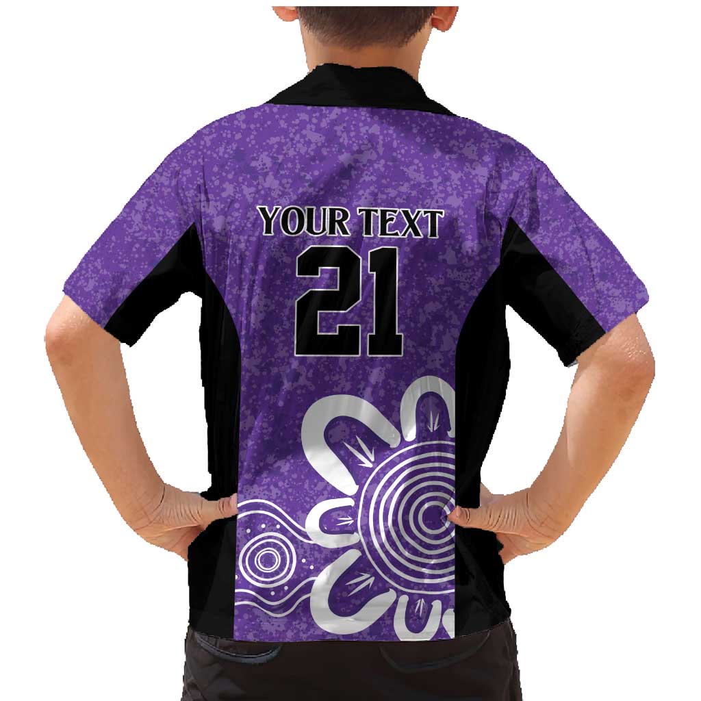 Hobart Hurricanes Custom Family Matching Mermaid Dress and Hawaiian Shirt Minimalism Aboriginal