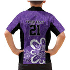 Hobart Hurricanes Custom Family Matching Mermaid Dress and Hawaiian Shirt Minimalism Aboriginal